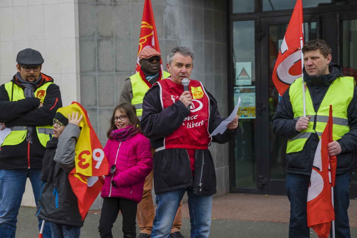 Manifestation syndicale à Pithiviers (Loiret)