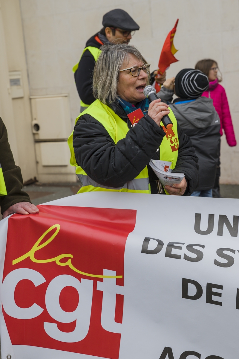 Manifestation syndicale à Pithiviers (Loiret)