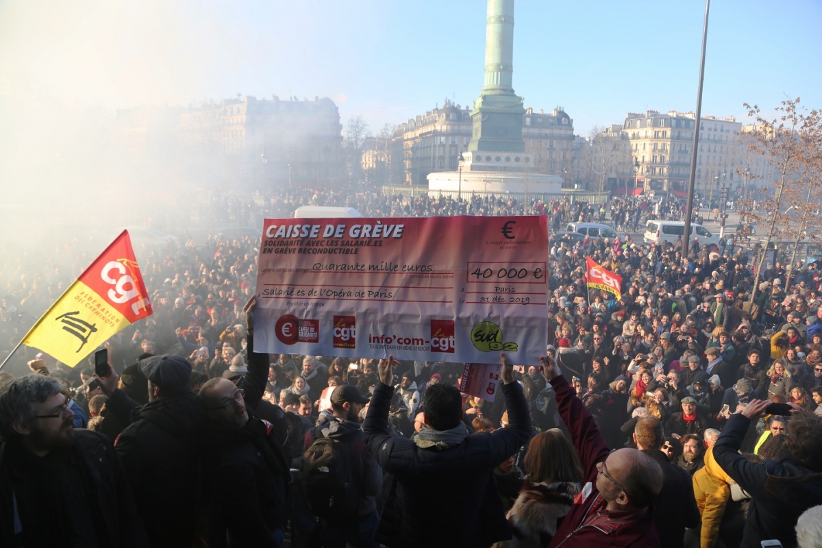 L’opéra de Paris en grève contre la réforme des retraites.