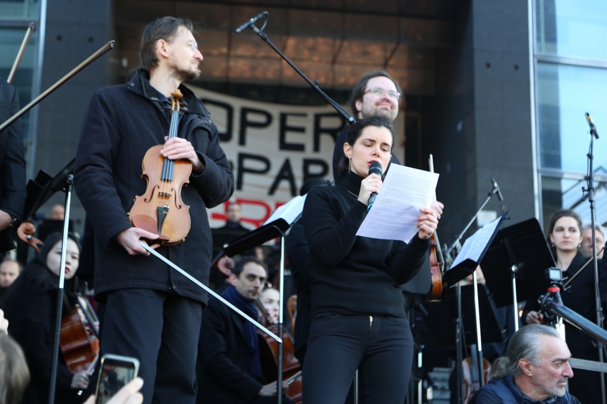 L’opéra de Paris en grève contre la réforme des retraites.