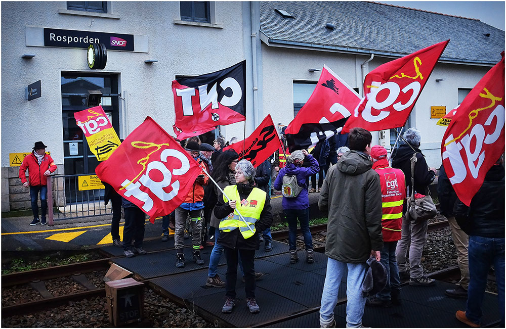 05 - Blocage Gare Rosporden le 23 Mars 2023