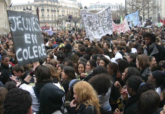 Etudiants et lycéens contre le CPE