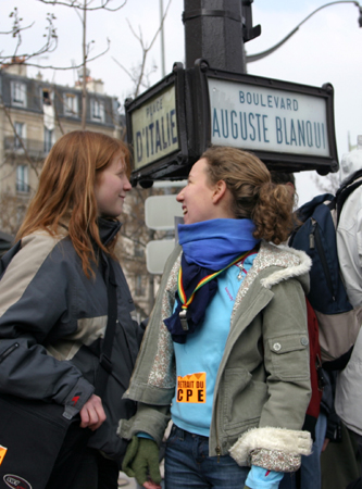 Etudiants et lycéens contre le CPE