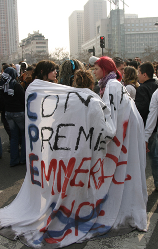 Etudiants et lycéens contre le CPE