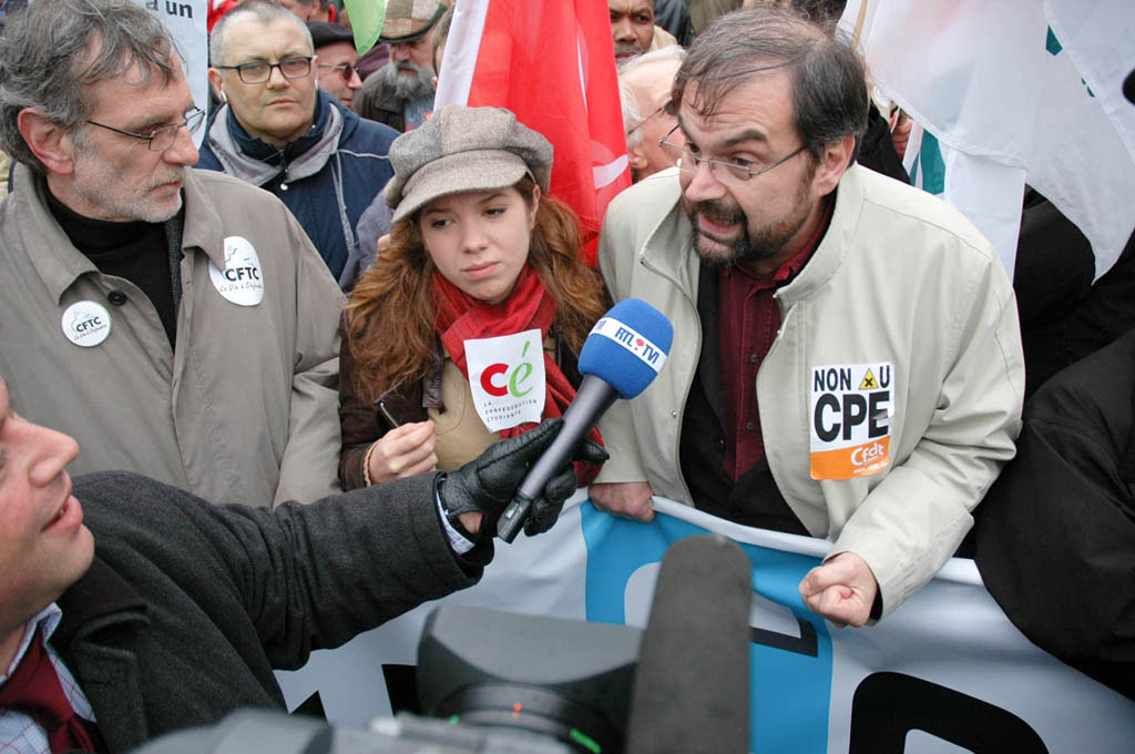 Tête de manif le 28 mars 2006