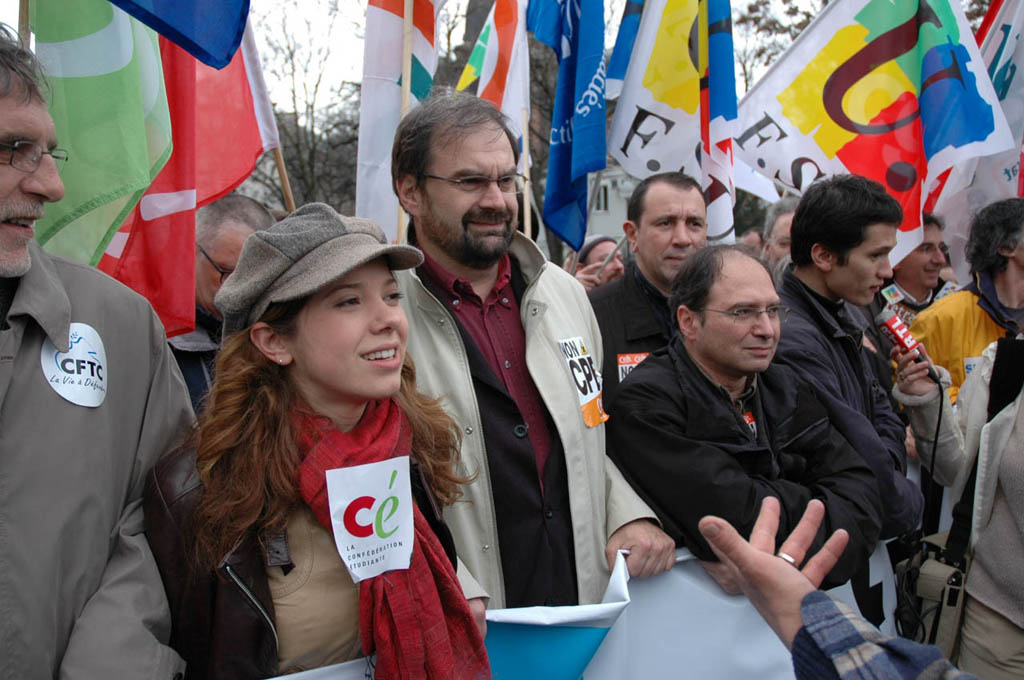 Tête de manif le 28 mars 2006