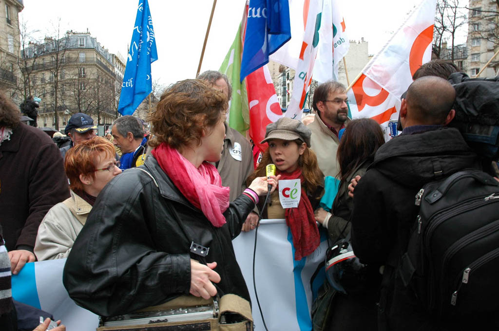 Tête de manif le 4 avril 2006