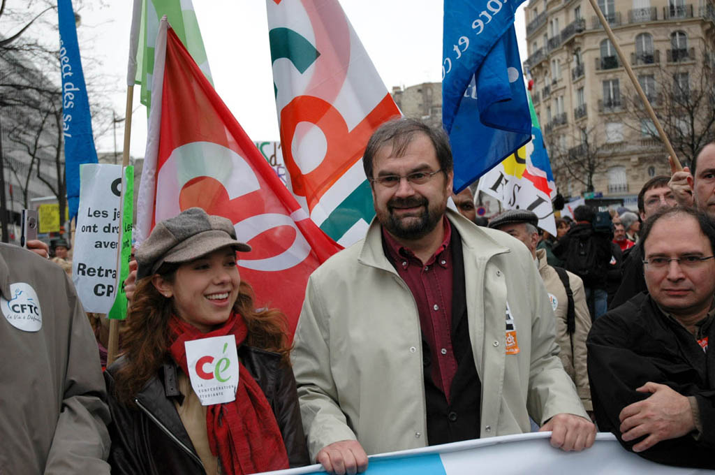 Tête de manif le 4 avril 2006