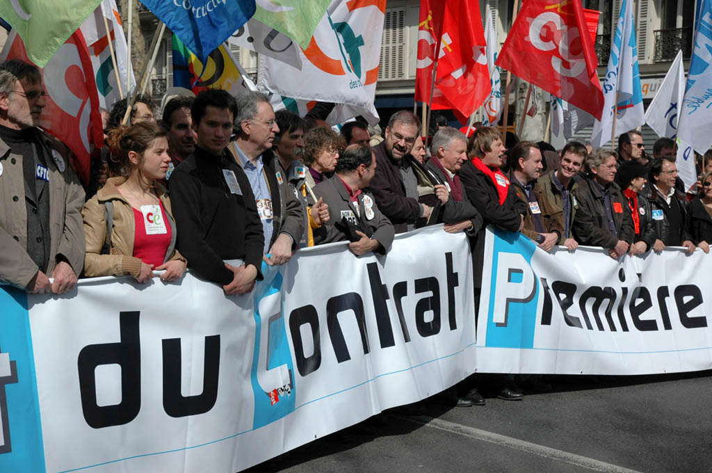 Tête de manif le 4 avril 2006