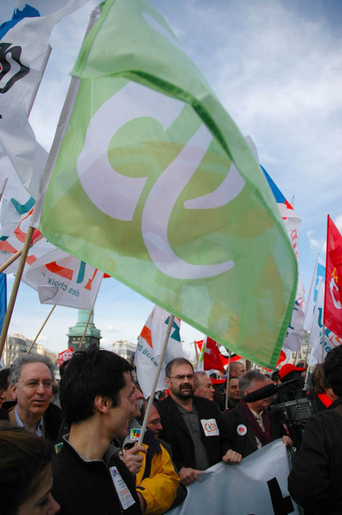 Tête de manif le 4 avril 2006