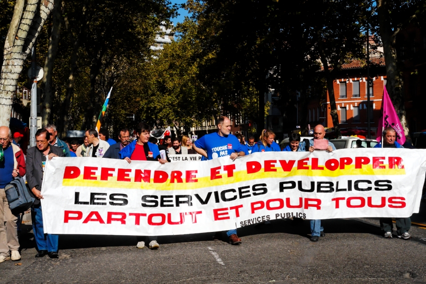 Manifestation du Service Public contre la privatisation de GDF