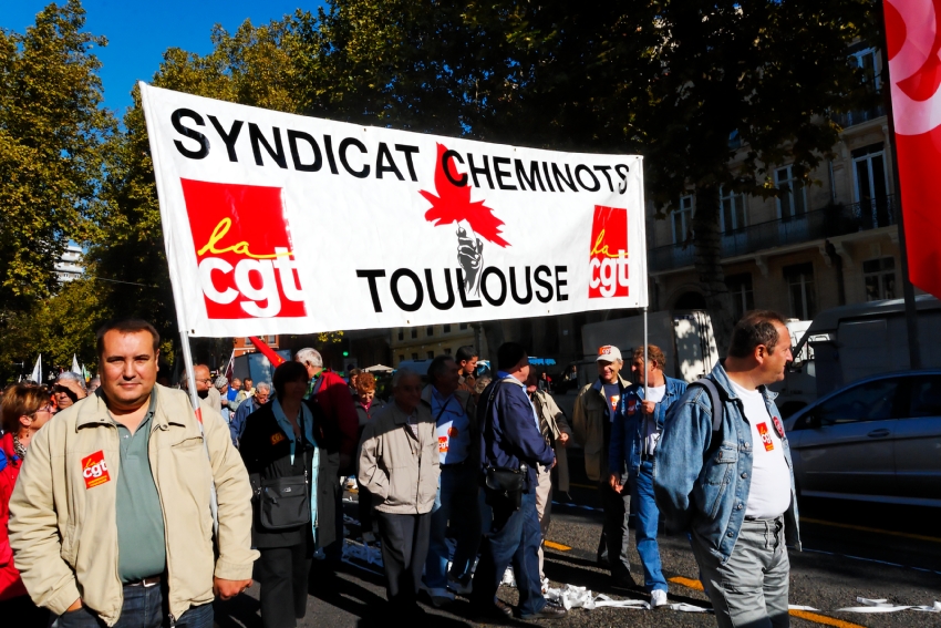 Manifestation du Service Public contre la privatisation de GDF