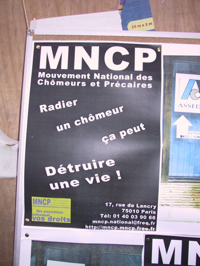 Manif contre le chômage. Décembre 2006