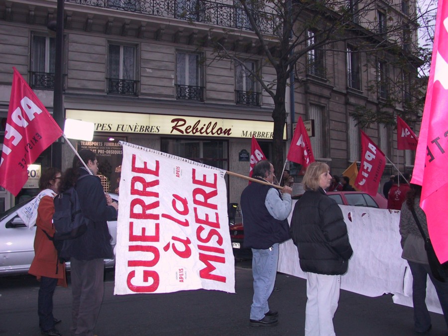 Manif contre le chômage. Décembre 2006