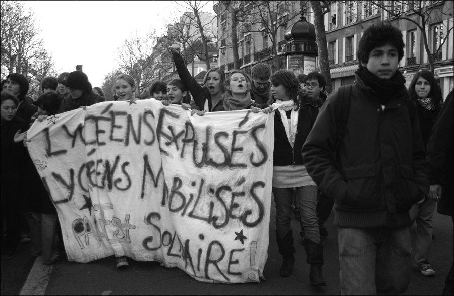 Manif lycéenne pour les sans-papiers