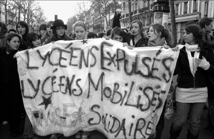 Manif lycéenne pour les sans-papiers