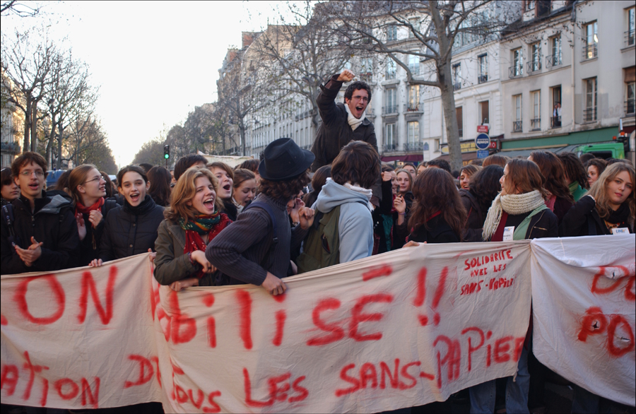 Manif lycéenne pour les sans-papiers