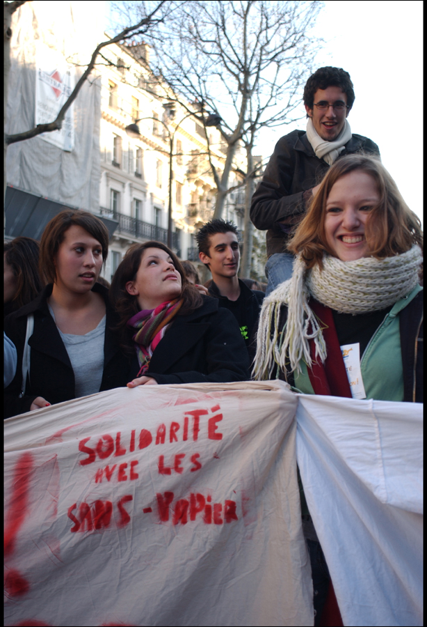 Manif lycéenne pour les sans-papiers