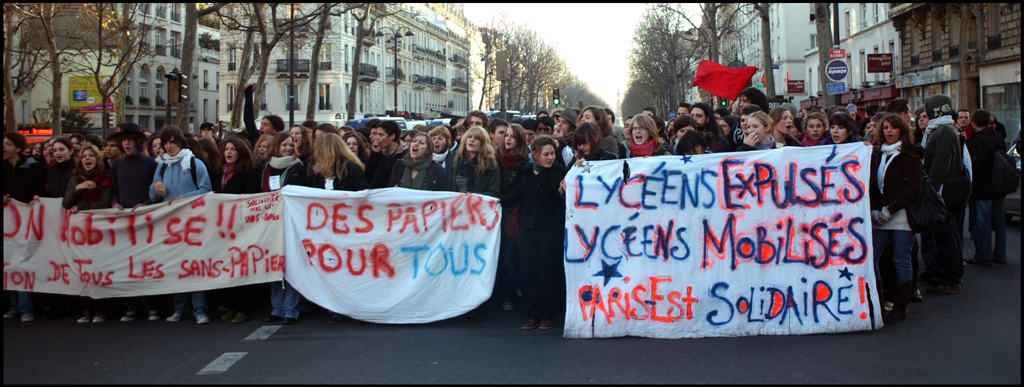 Manif lycéenne pour les sans-papiers