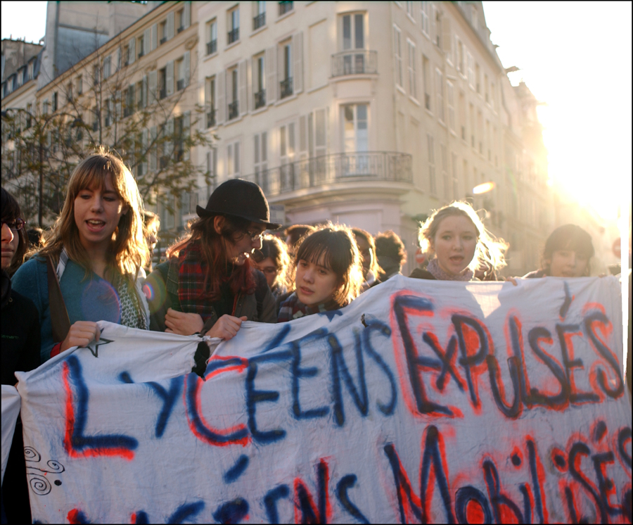 Manif lycéenne pour les sans-papiers