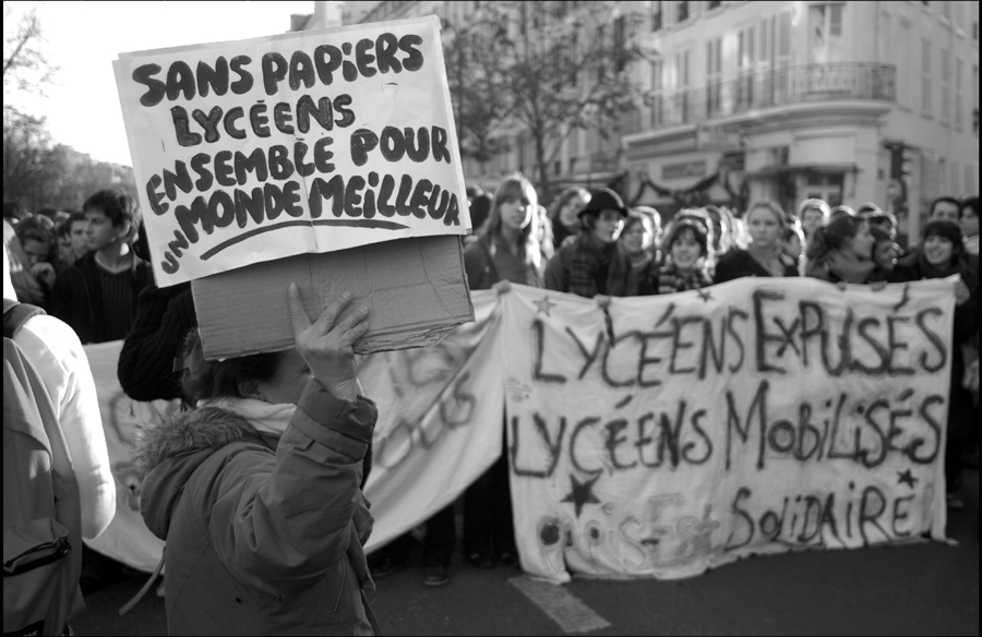 Manif lycéenne pour les sans-papiers