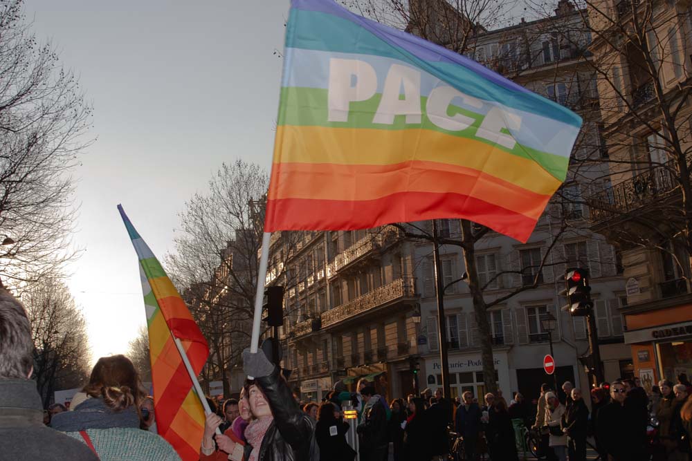 Non à la guerre en IRAK, manifestation à PARIS