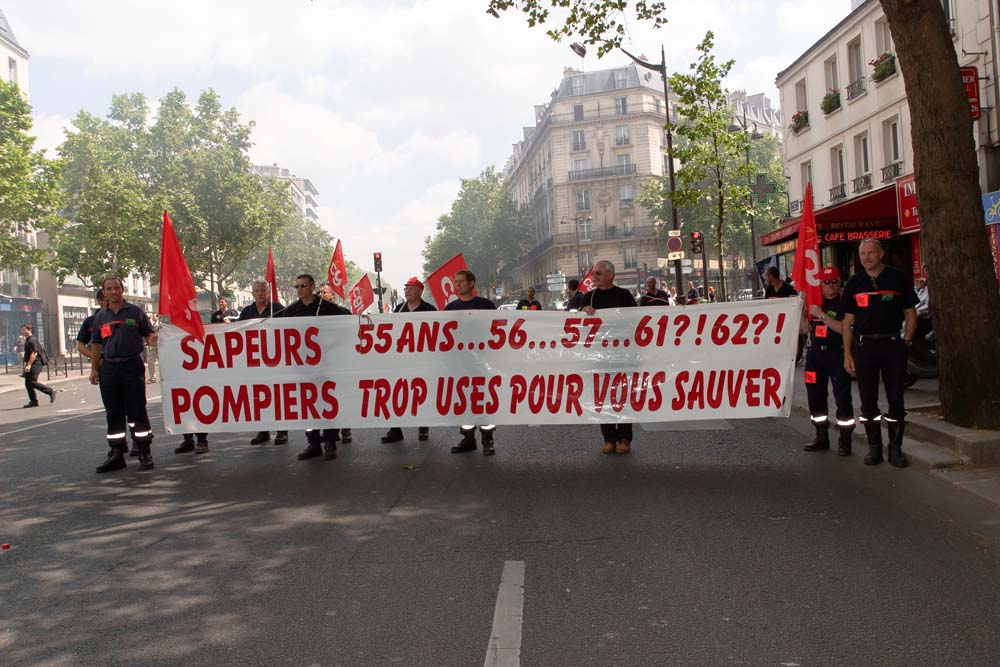 Manifestation contre la privatisation des services publics à Paris
