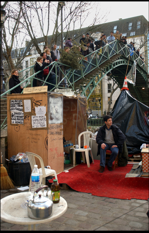 Espace des grévistes et spectateurs