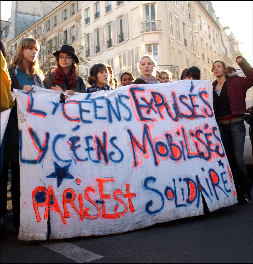 Manif lycéenne pour les sans-papiers