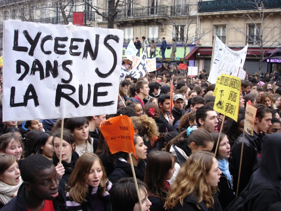 Manifestation lycéens Paris 2005-02-10