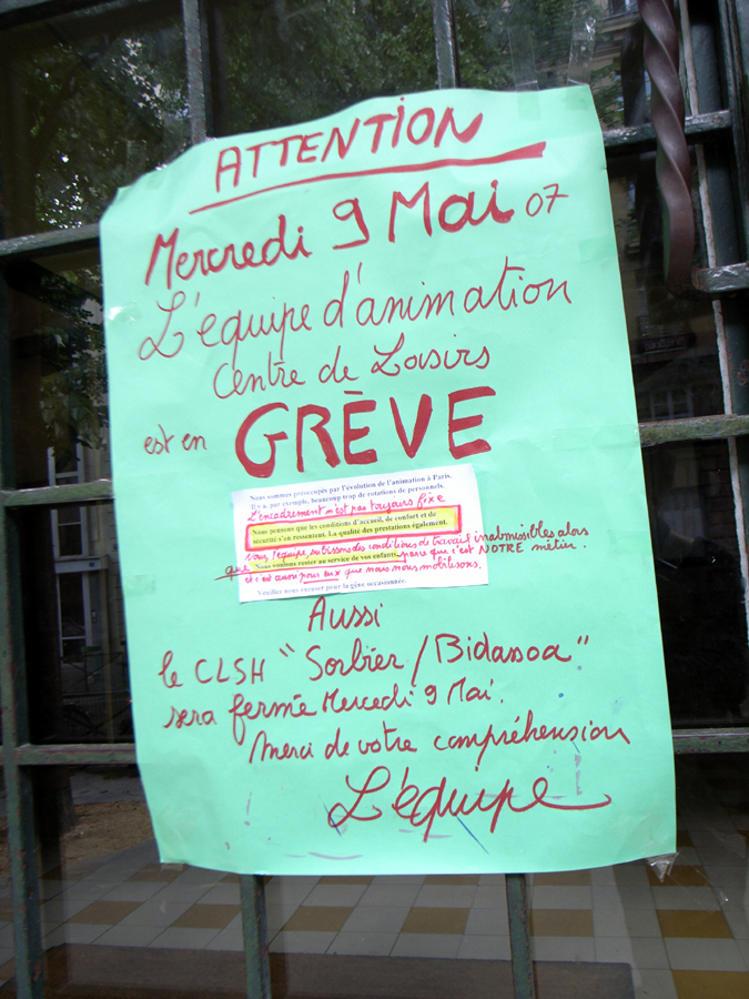 Paris 20ème le 9 mai 2007