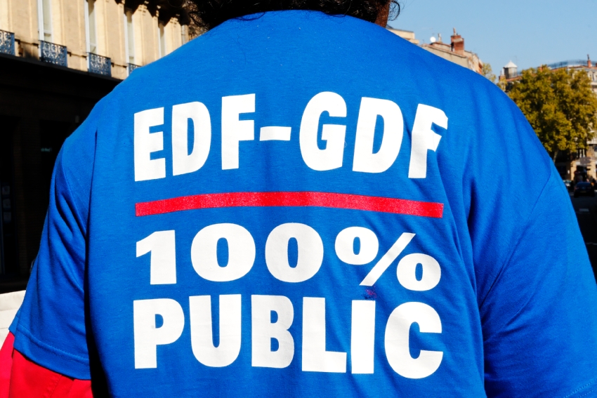 Manifestation du Service Public contre la privatisation de GDF