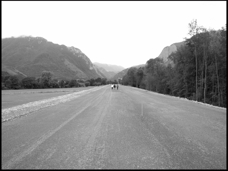 Chantier voie rapide dans la vallée d'Aspe (64)