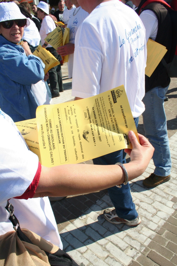 Manifestation CFTC au 3 féstival du film GROLANDAIS