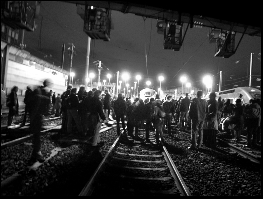 Occupation des voies Gare du Nord