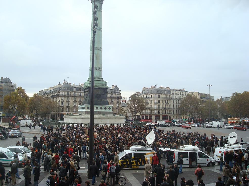 Rassemblement place de la Bastille