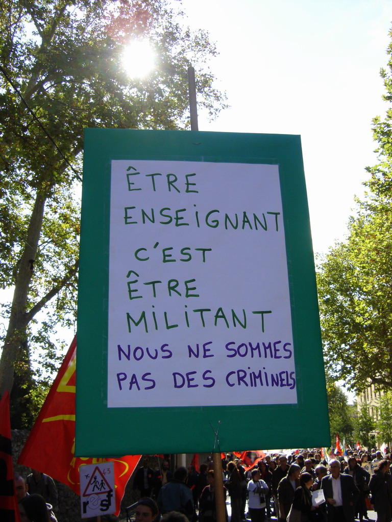 Manifestation de soutien à Florimond Guimard (Aix en Provence le 22 octobre 2007)