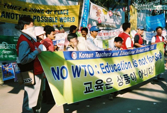 Enseignants coréens l'éducation n'est pas à vendre
