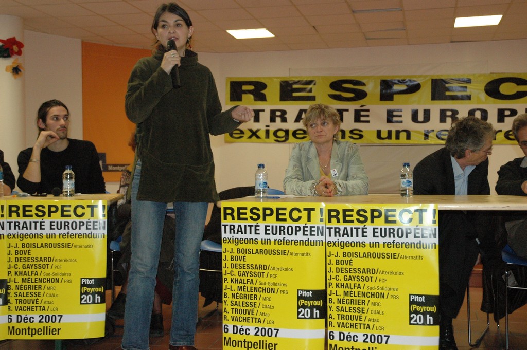 Meeting unitaire contre le traité à Montpellier, le 6 décembre.