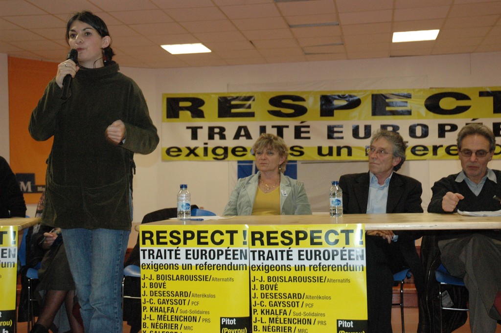 Meeting unitaire contre le traité à Montpellier, le 6 décembre.