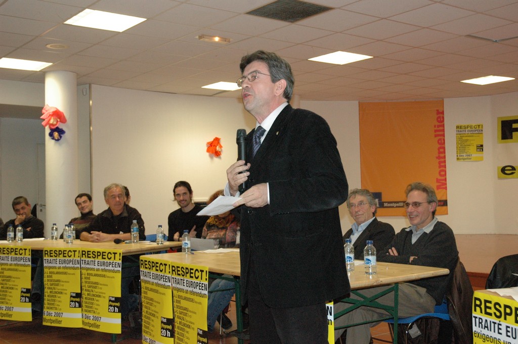 Meeting unitaire contre le traité à Montpellier, le 6 décembre.