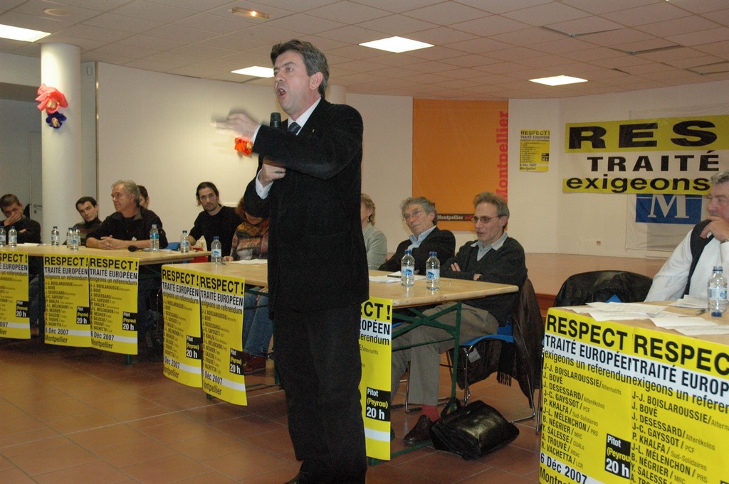 Meeting unitaire contre le traité à Montpellier, le 6 décembre.