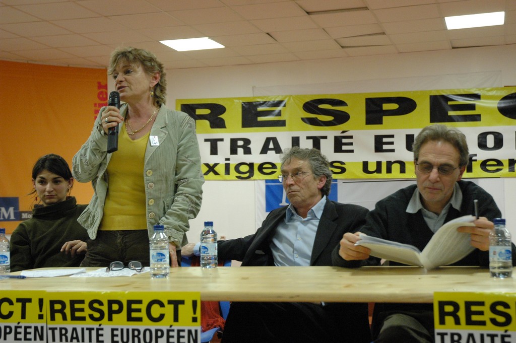 Meeting unitaire contre le traité à Montpellier, le 6 décembre.