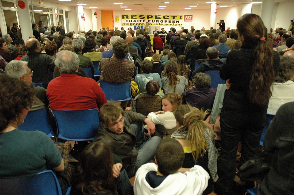 Meeting unitaire contre le traité à Montpellier, le 6 décembre.