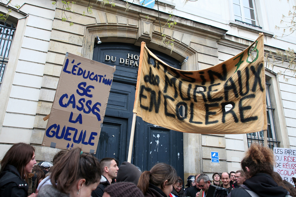 Manifestation pour la sauvegarde de l'Education nationale Versailles 28 mars 2008