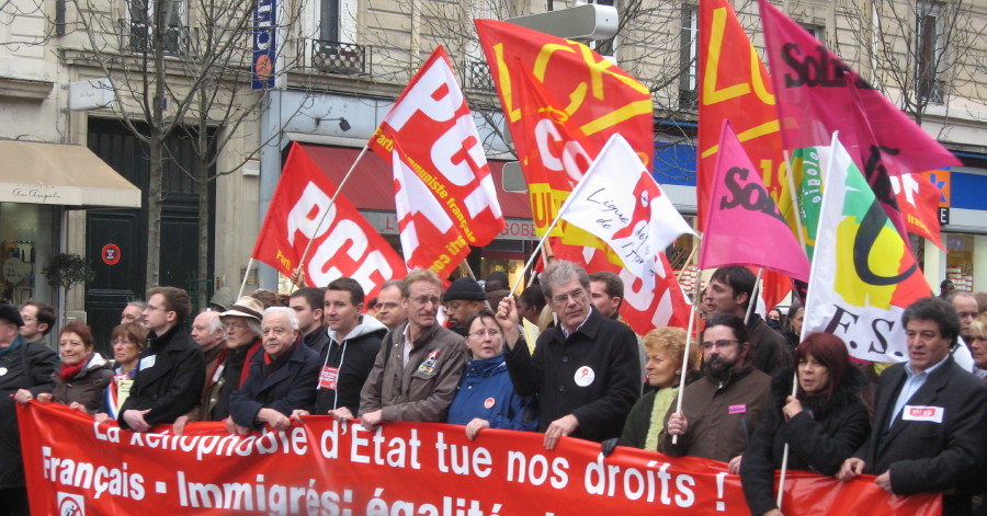 tête de la manif du 5 avril