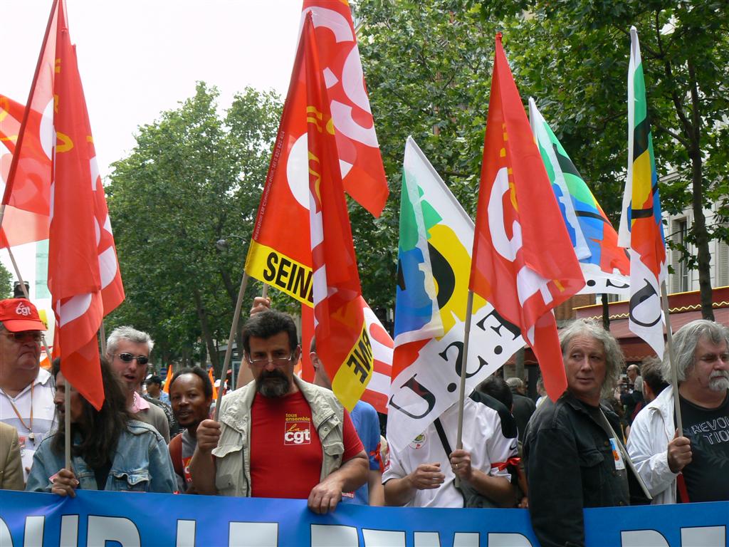 Manifestation contre la réforme des retraites . 17 juin 2008