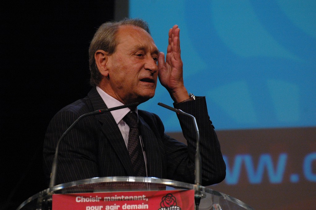 Meeting Delanoë-Hollande, le 16 septembre 2008, à Cergy.