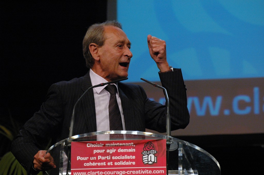 Meeting Delanoë-Hollande, le 16 septembre 2008, à Cergy.