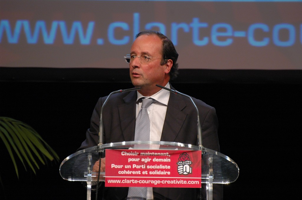 Meeting Delanoë-Hollande, le 16 septembre 2008, à Cergy.